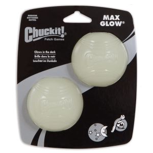 Chuckit! świecąca piłka Max Glow Medium (średnica 60mm) 2szt