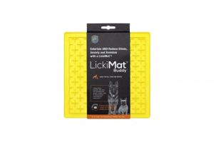 LickiMat relaksująca mata dla psa Buddy 20x20cm żółta