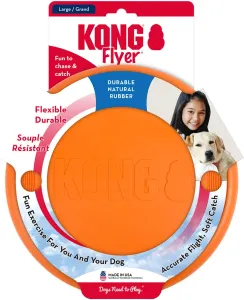 KONG Flyer gumowy latający dysk ( L / średnica 22,86cm ) pomarańczowy