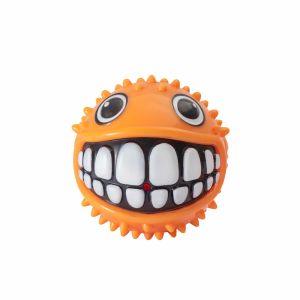 Rogz Grinz Fish piszcząca piłka dla psa S / 5,1cm - pomarańcz