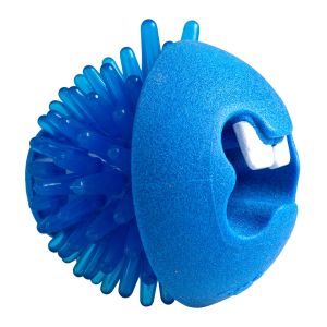 Rogz Fred zabawna masująca piłka dla psa 6,4cm niebieska