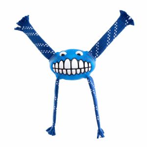 Rogz Flossy Grinz zabawka z piszczałką dla psa 16,5cm - niebieska