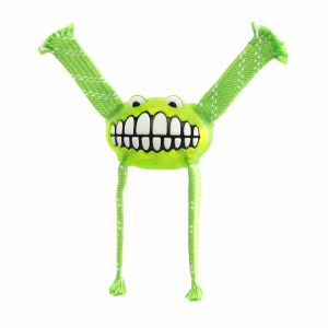 Rogz Flossy Grinz zabawka z piszczałką dla psa 21cm - lime