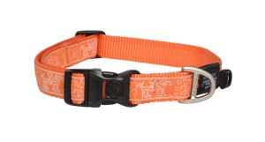 Rogz Fancy Dress klasyczna obroża ( 34-56cm / 20mm ) dla psa ( Orange Doodle )