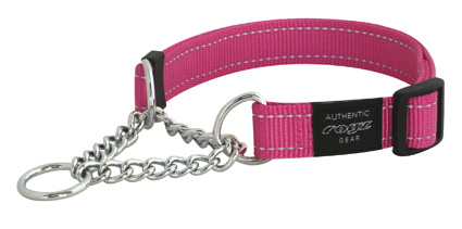 [RHC05K] Rogz Utility Control Chain Halsband (Pink Reflective, Extra Large).jpg